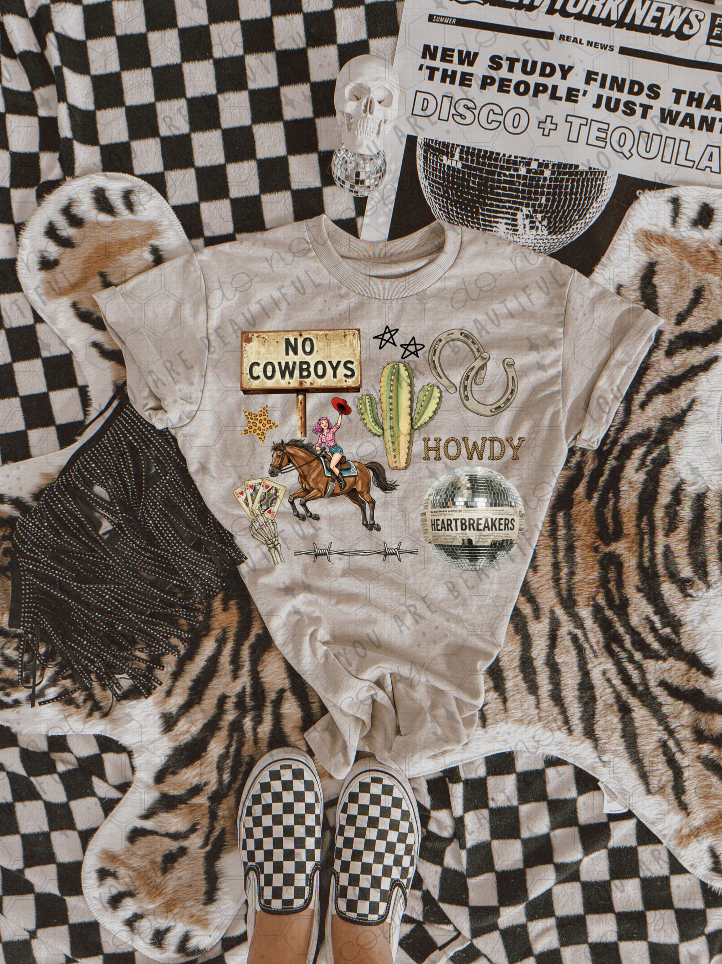 No Cowboys Collage DTF Transfer
