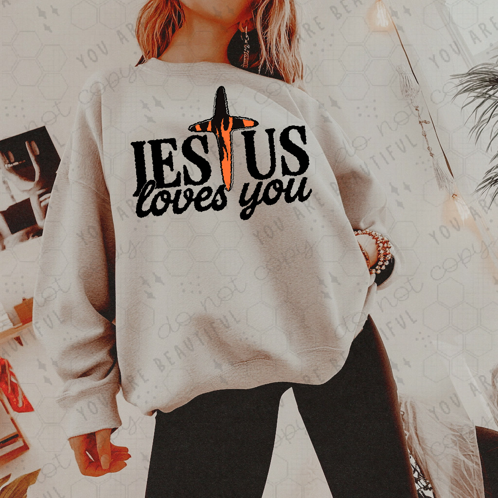 Jesus Loves You DTF Transfer
