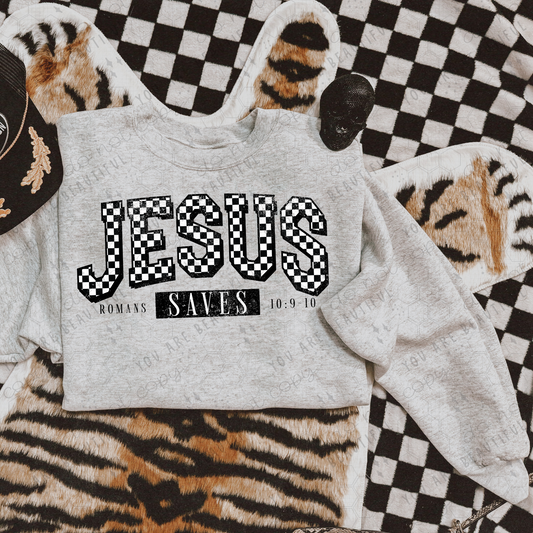 Jesus Saves DTF Transfer