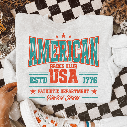 American Babes Club DTF Transfer