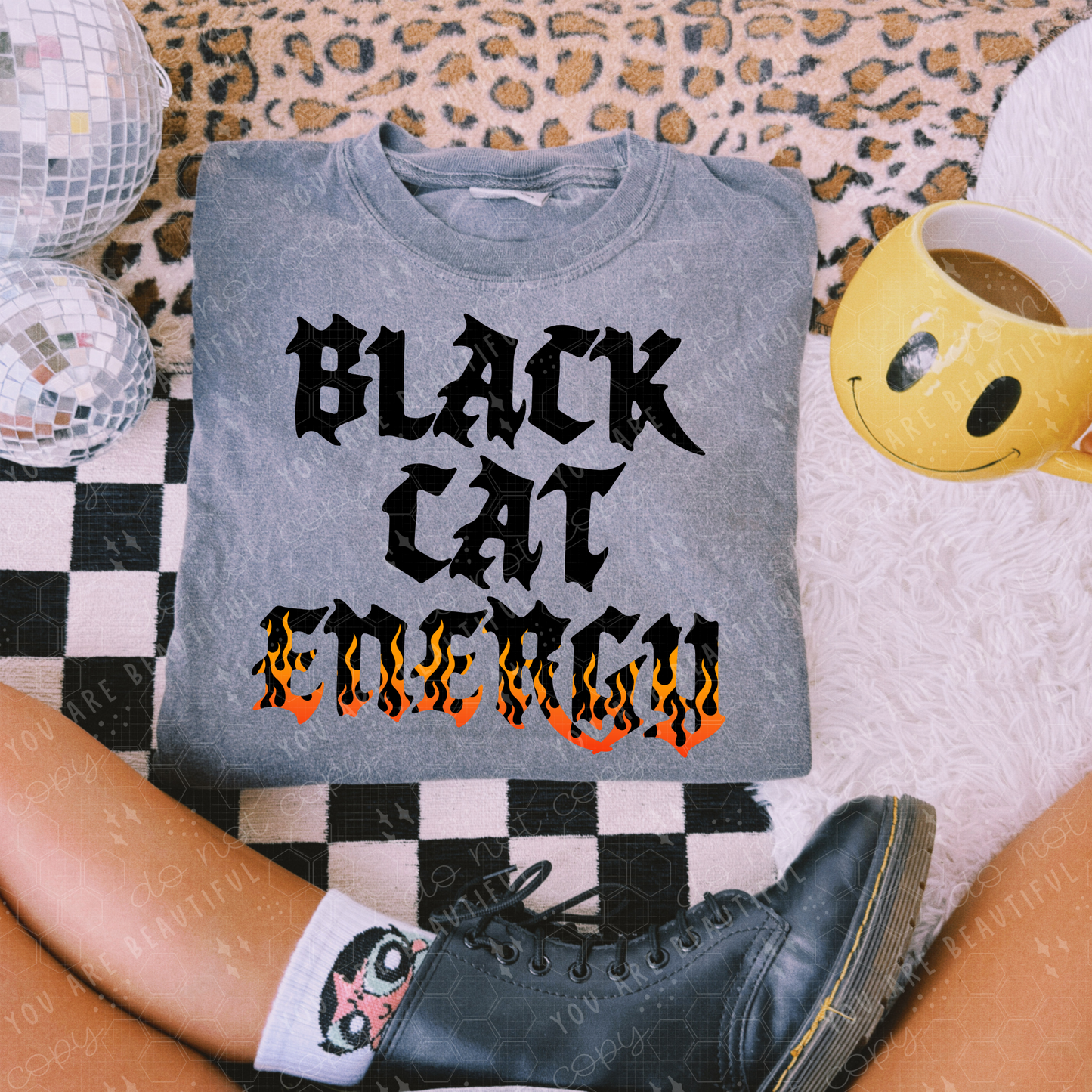 Black Cat Energy DTF Transfer
