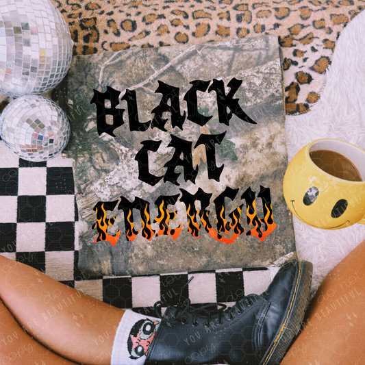 Black Cat Energy DTF Transfer