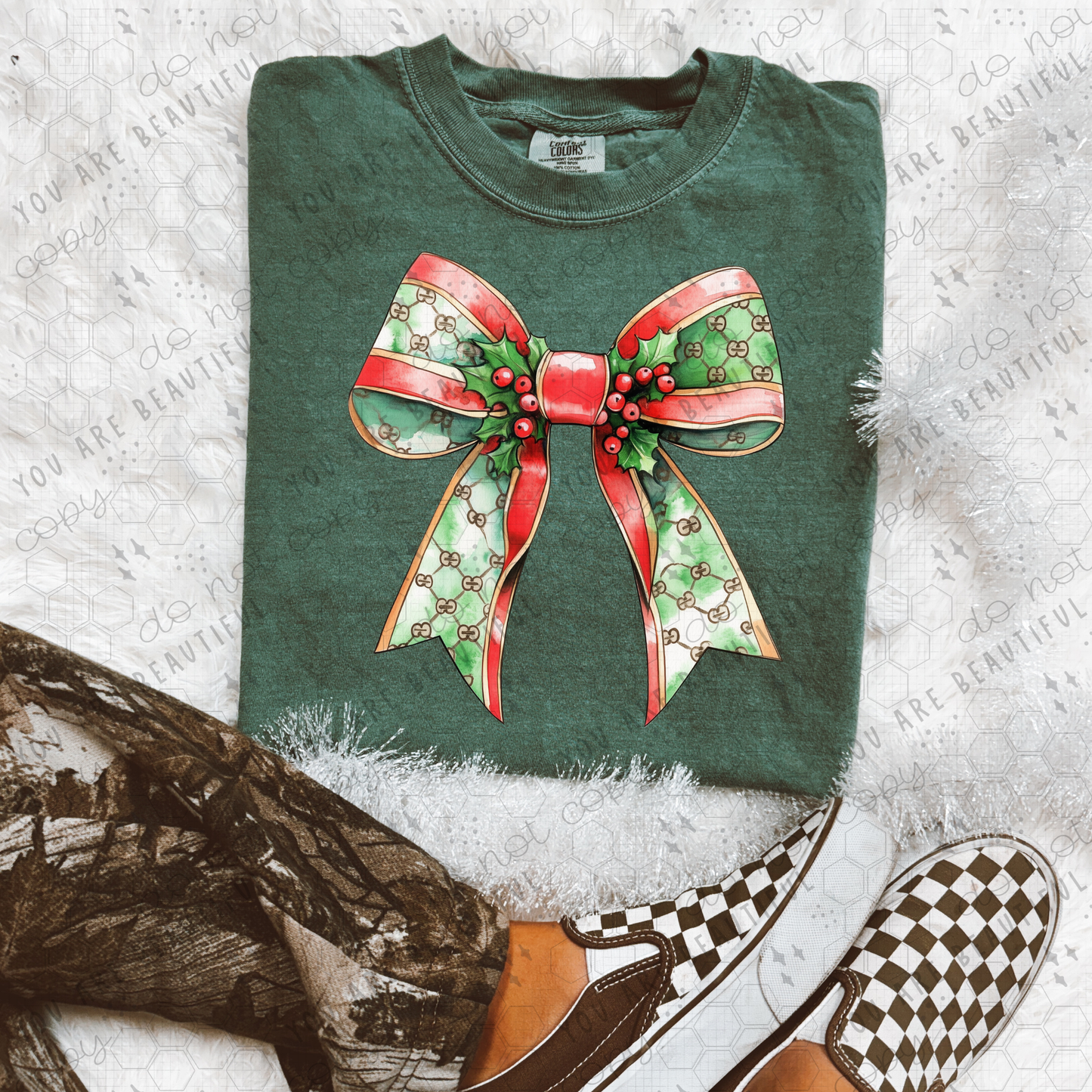 Christmas Bow Graphic Tee