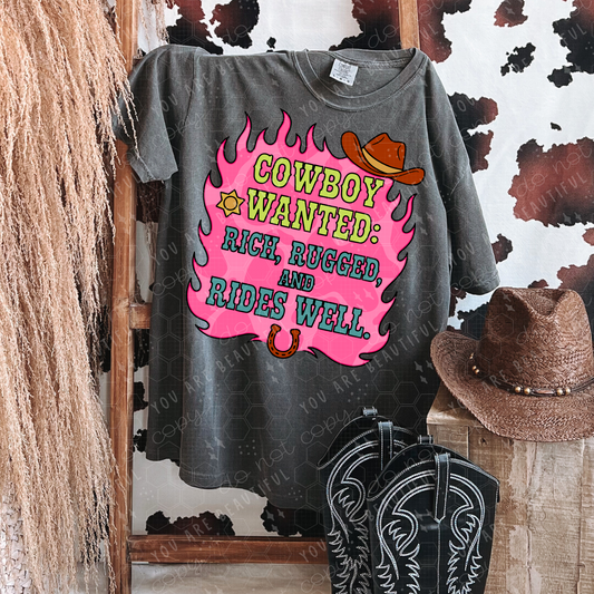 Cowboy Wanted DTF Transfer