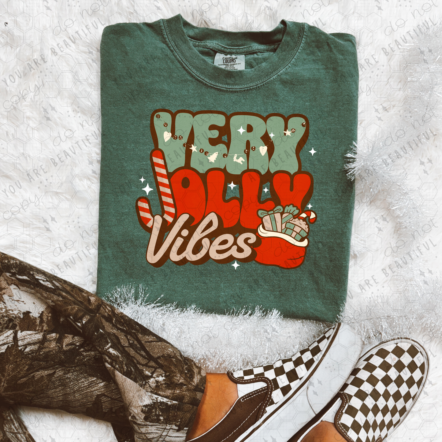 Holly Jolly Vibes Graphic Tee