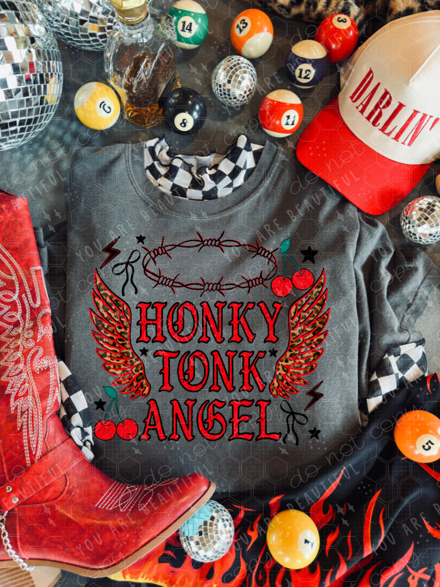 Honky Tonk Angel DTF Transfer