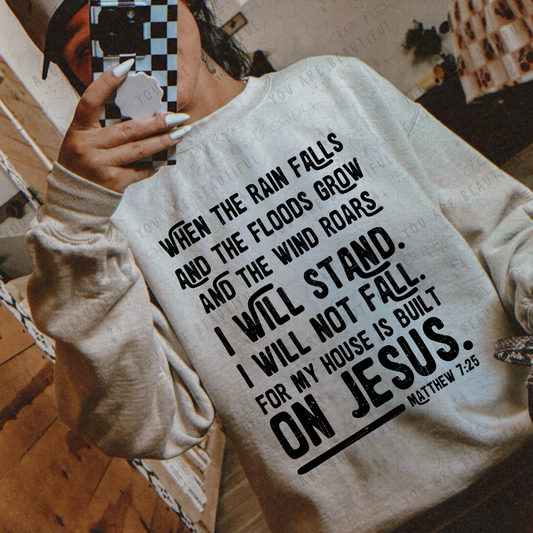 My House Is Built On Jesus Graphic Tee