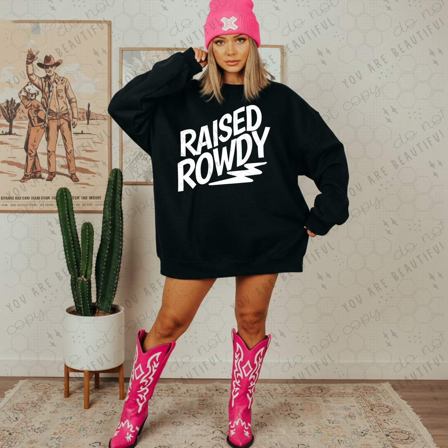 Raised Rowdy DTF Transfer