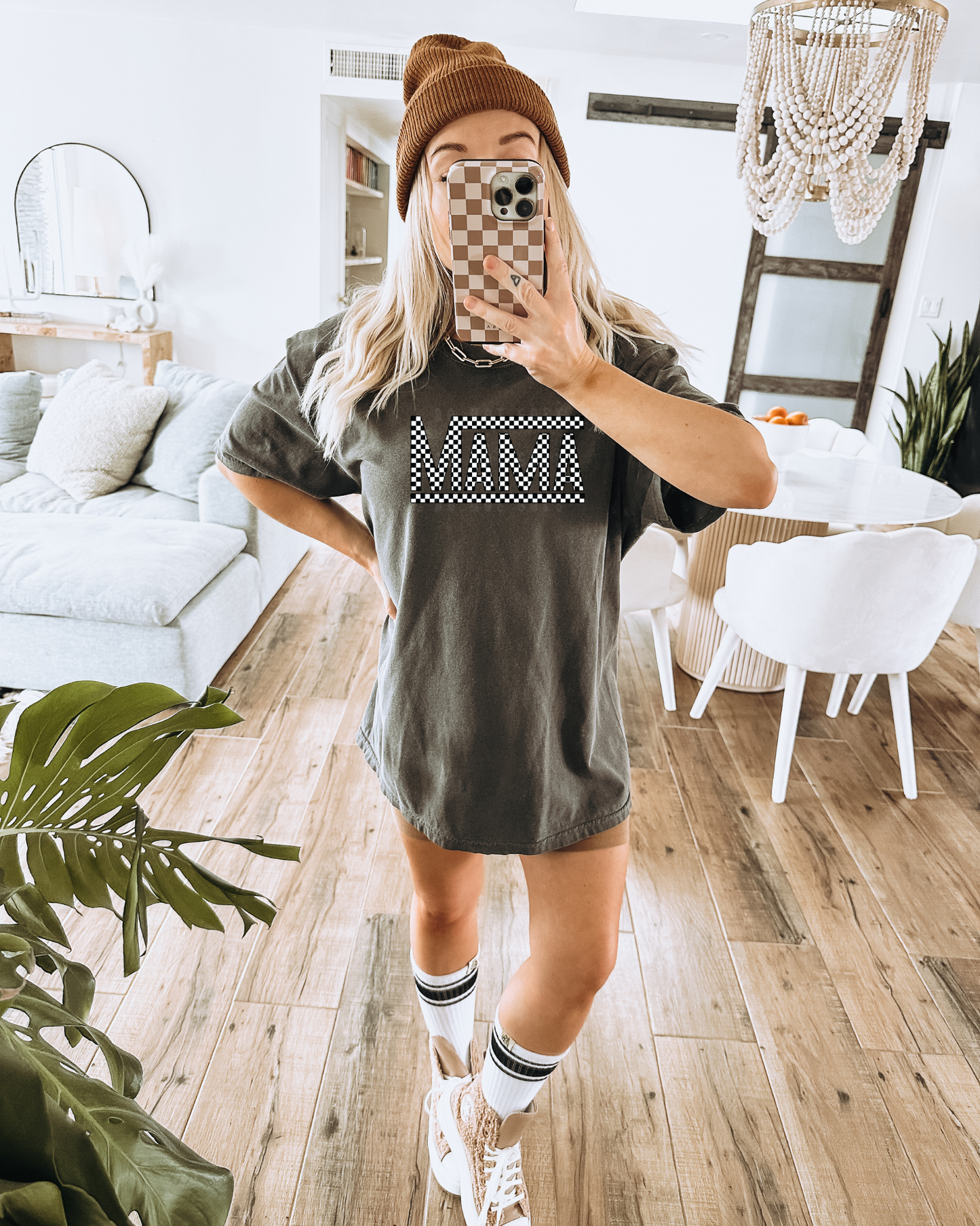 Checkered Mama Graphic Tee