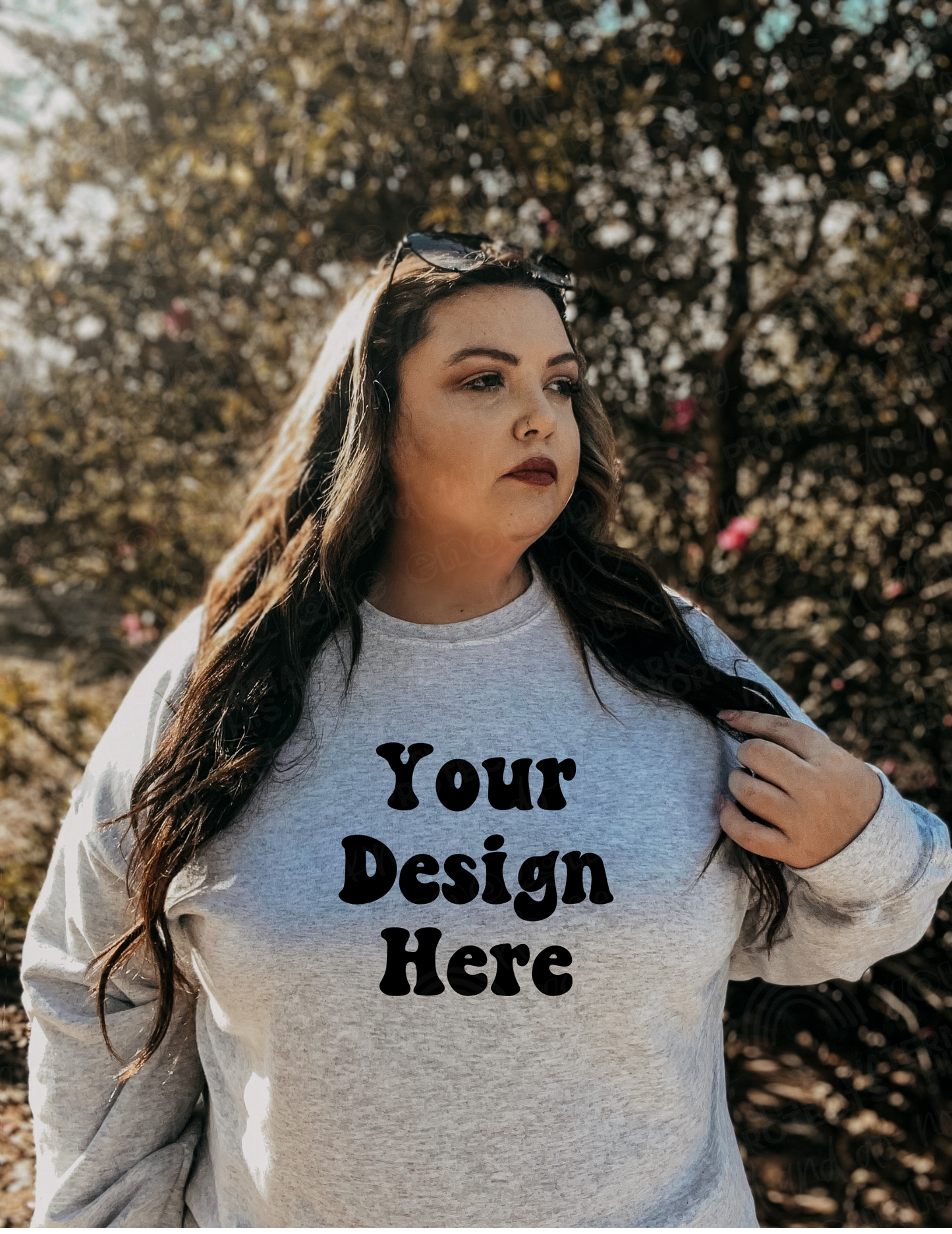 Gildan 18000 Ash Crewneck Mock-Up