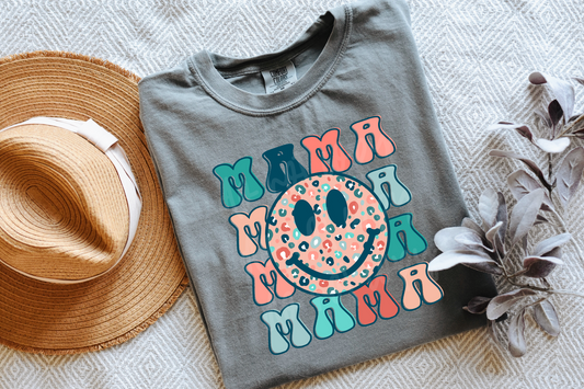 Colorful Stacked Mama Graphic Tee