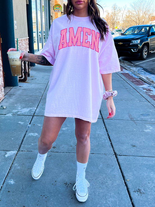 Distressed Amen Graphic Tee